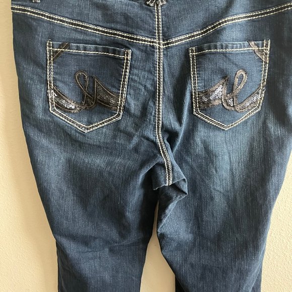 Lane Bryant Women's Dark Wash Stitch Boot Cut Jeans Size 20 Style 015001-12 - Picture 10 of 11